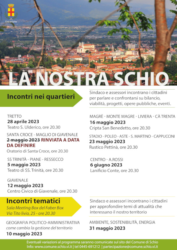 La Nostra Schio - Incontri nei quartieri