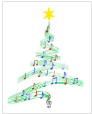 albero natalizio con note musicali