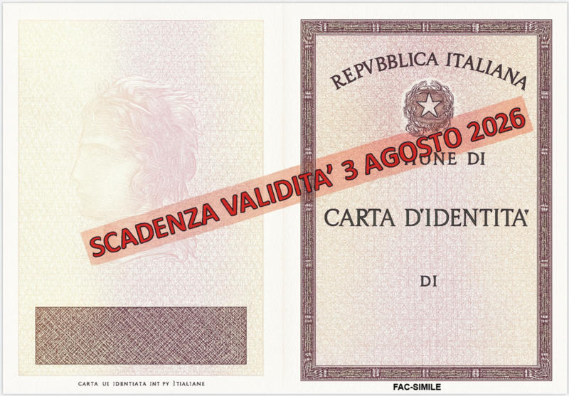 Carta di identità fac-simile