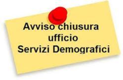 chiusura ufficio demografici